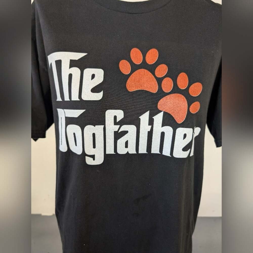 T-Shirt 'Men's The Dogfather' Men's Graphic Size L - Picture 2 of 4